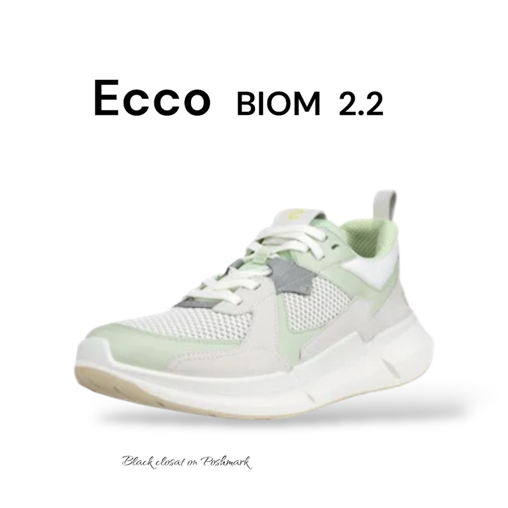 Ecco Biom 2.2 Women's Sneakers - White and Light Green